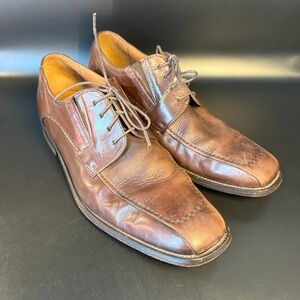 Brass Boot 93146-02 Brown Leather Apron Toe Oxford Dress Shoes Mens 10.5M